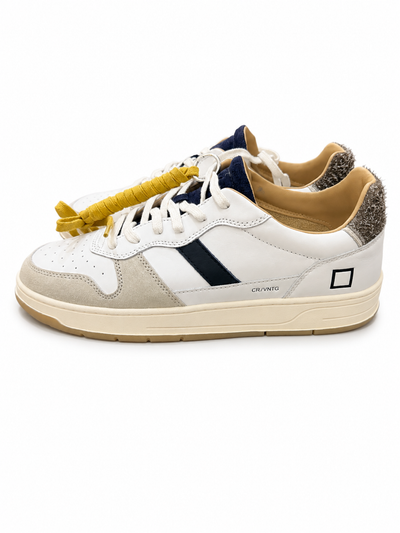 Scarpa Date White Brown da Uomo court 2.0 vintage