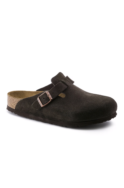 Scarpa Birkenstock Mocca da Uomo 660463 boston sfb  suede leather