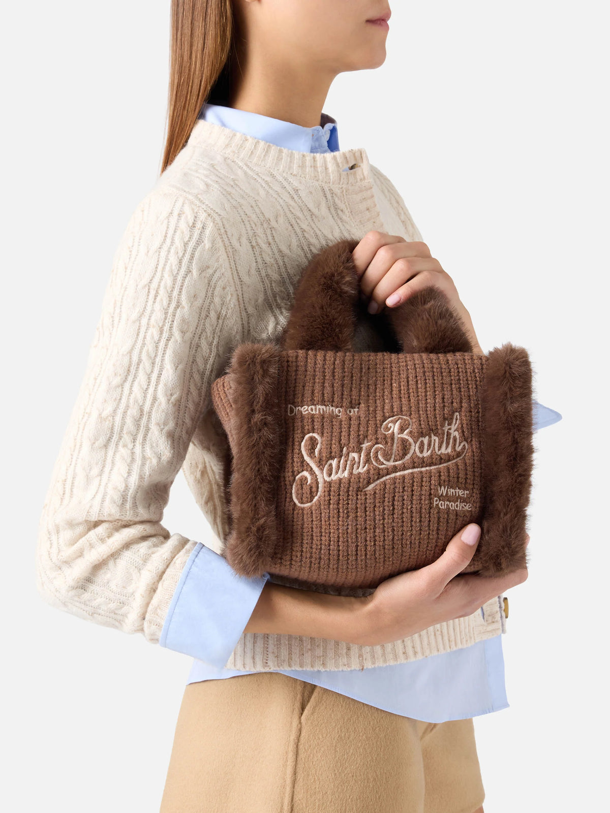 Borsa Mc2 Saint Barth Fur 18 da Donna v shearlin rib