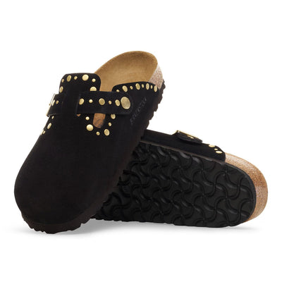 Scarpa Birkenstock Black da Donna 1030491 boston shearling suede calzata s