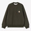 Felpa Carhartt Wip Olive Stone Washed da Uomo i035547