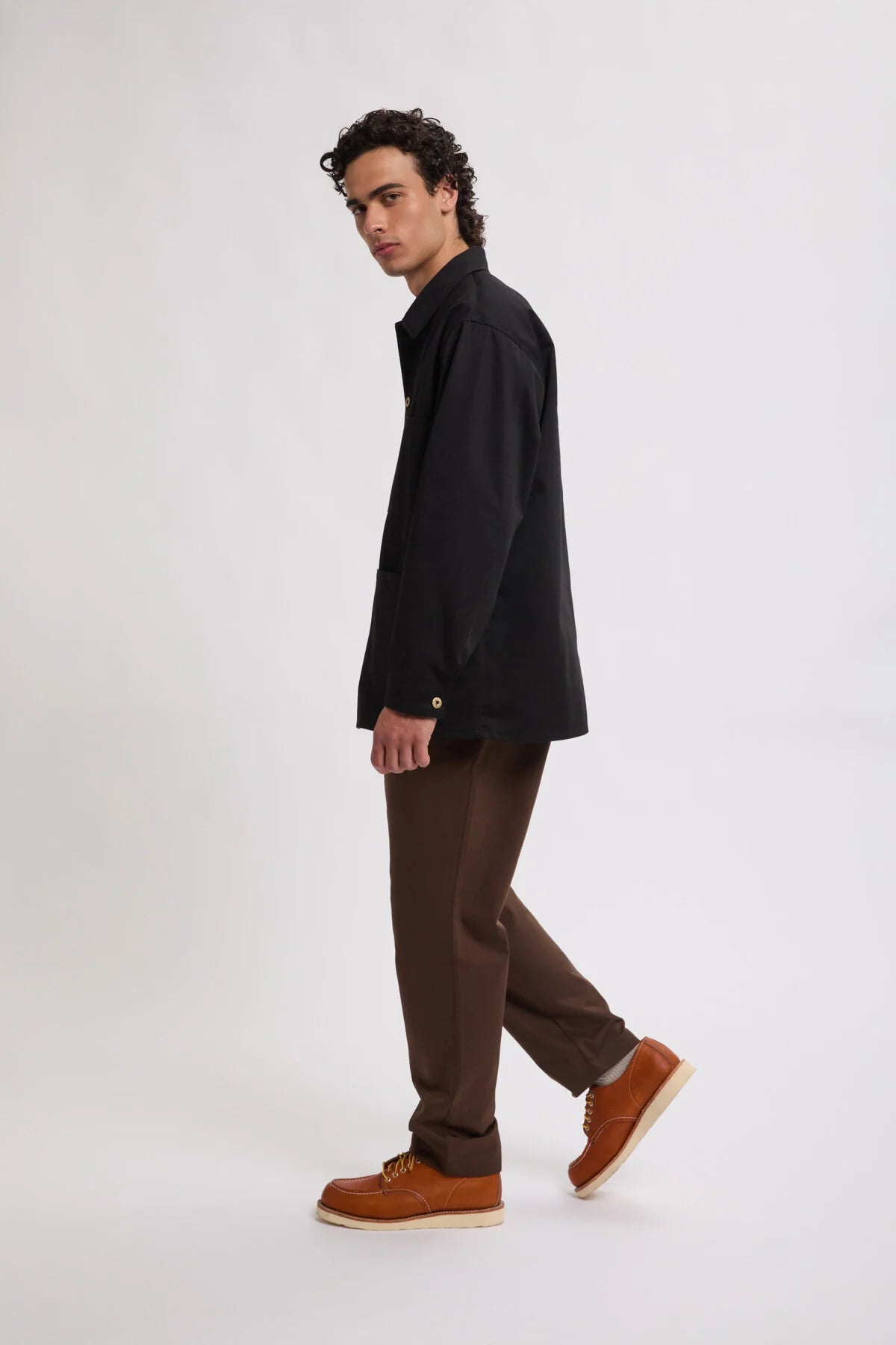 Pantalone Universal Overall Brown da Uomo ptf05 twill tuck tapered