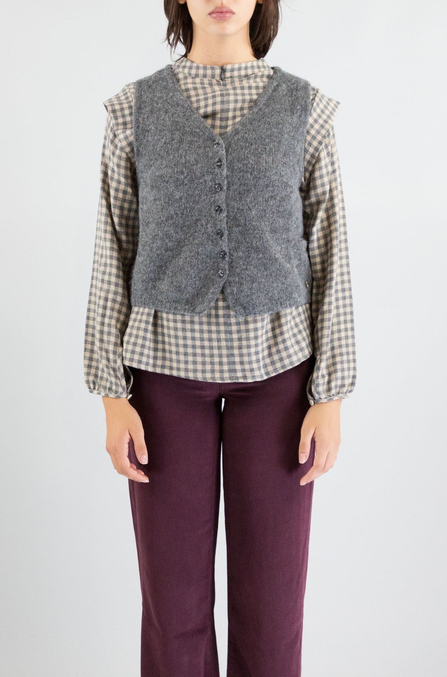 Gilet Des Petits Hauts Antracite da Donna angelo