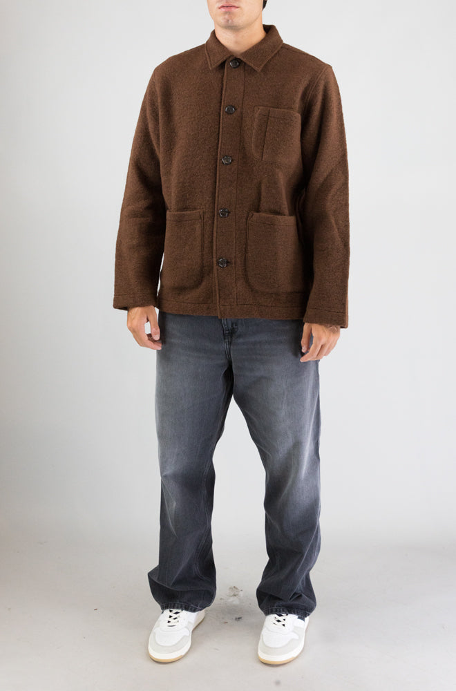 Giubbotto Universal Work Cacao da Uomo 00017 wool fleece field