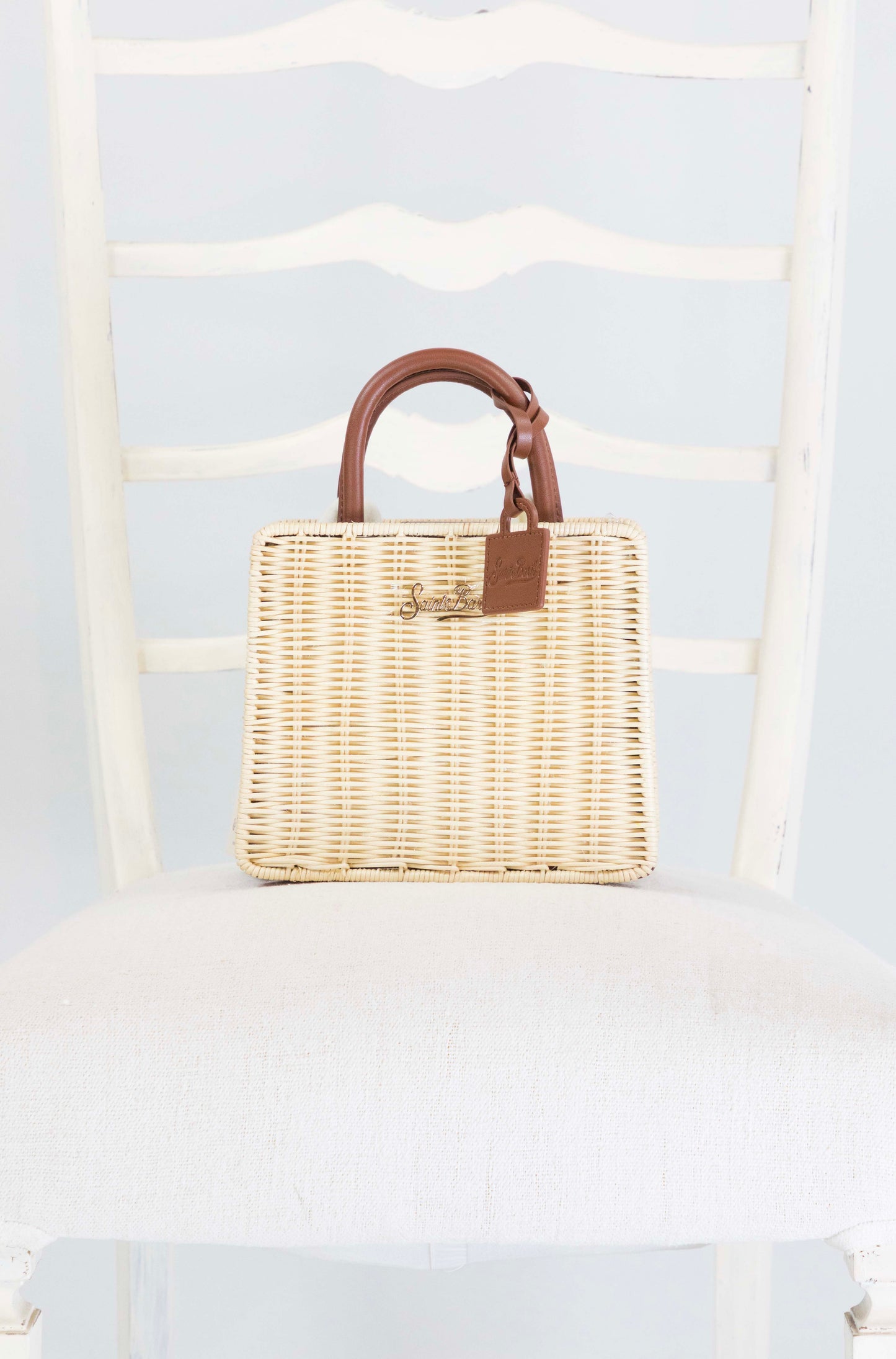 Borsa Mc2 Saint Barth Straw Leather da Donna shop bag mini