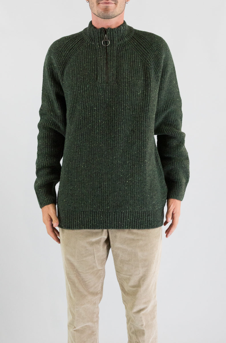 Maglia Barbour Ol51 da Uomo mk1757 essential fleck half zip