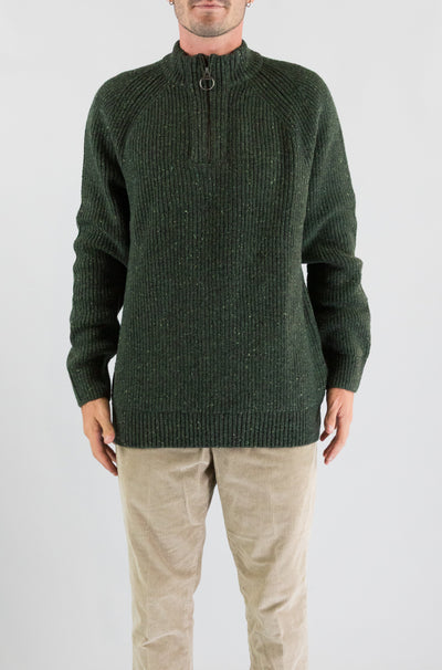 Maglia Barbour Ol51 da Uomo mk1757 essential fleck half zip