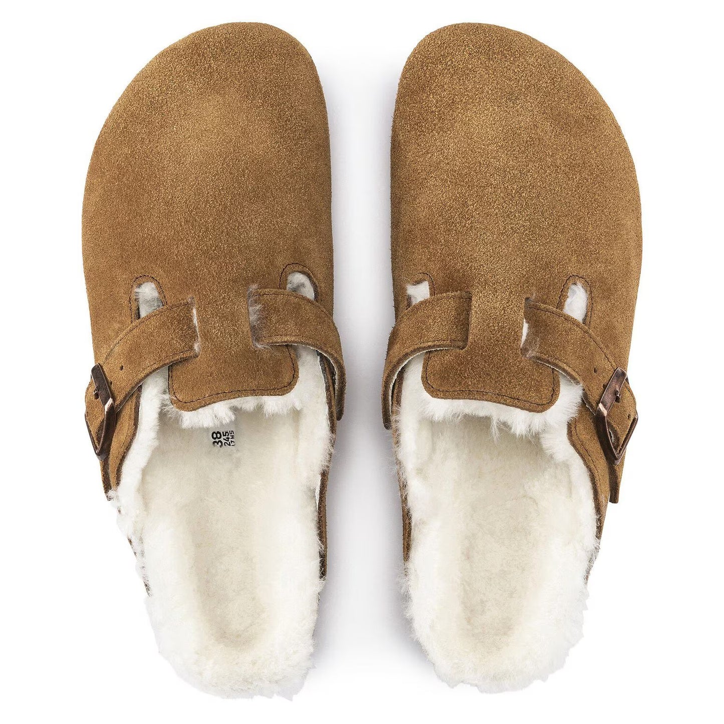 Scarpa Birkenstock Mink da Donna 1001141 boston shearling suede calzata s