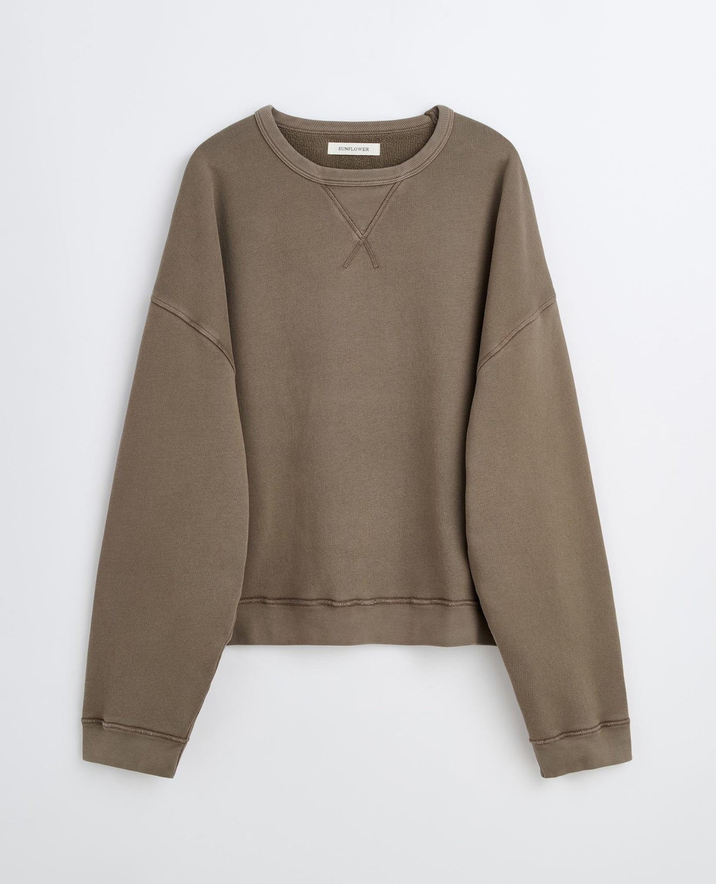 Felpa Sunflower Brown Washed da Uomo 2067  crew