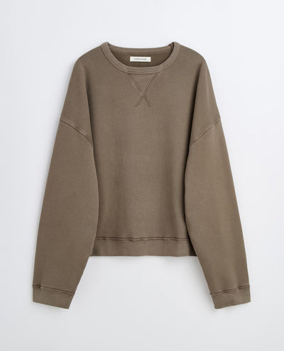 Felpa Sunflower Brown Washed da Uomo 2067  crew