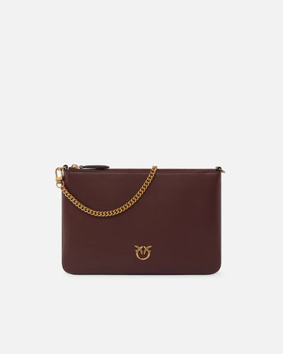 Borsa Pinko Burgundy da Donna flat classic vitello seta
