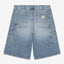 Short Carhartt Wip Blue Destroy Wash Splatter da Uomo i037020 single knee