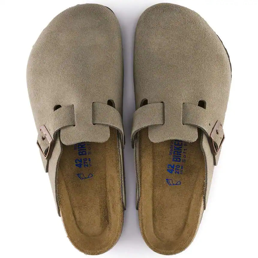 Scarpa Birkenstock Taupe da Uomo 0560773 boston plantare morbido