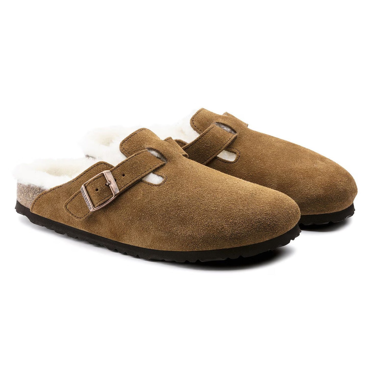 Scarpa Birkenstock Mink da Donna 1001141 boston shearling suede calzata s