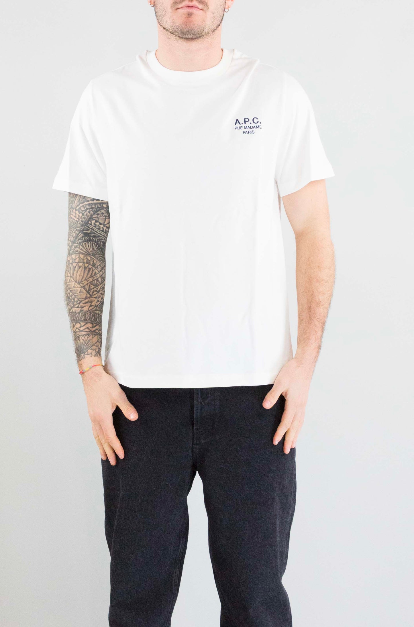 T-Shirt Apc Blanc Dark da Uomo cohbu m26388 standard rue madame gots