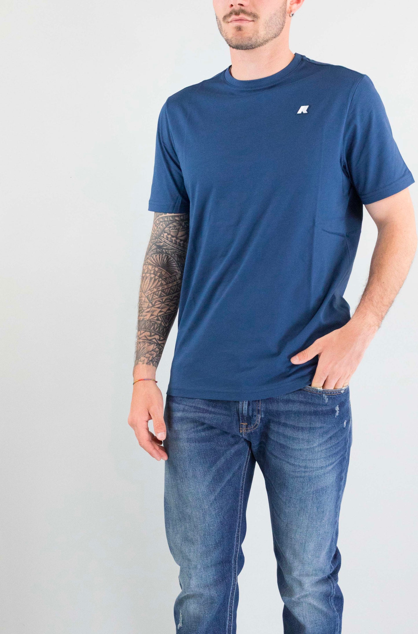 T-Shirt Kway B67 Blue Insignia da Uomo k7125uw odom
