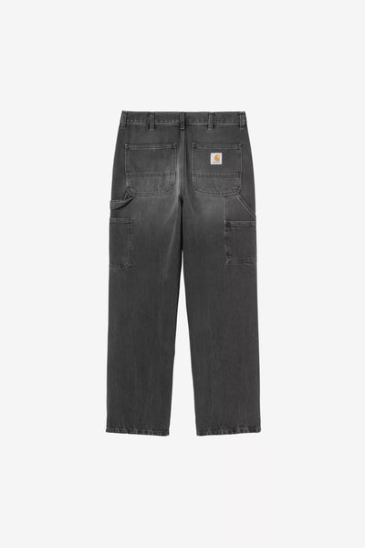 Pantalone Carhartt Wip Black Marble Used  da Uomo i032024 single knee