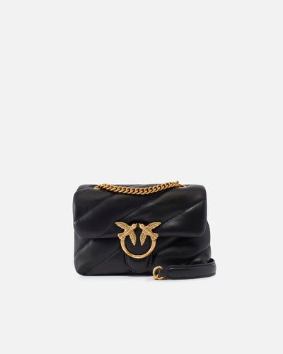 Borsa Pinko Nero Antique Gold da Donna love puff mini cl