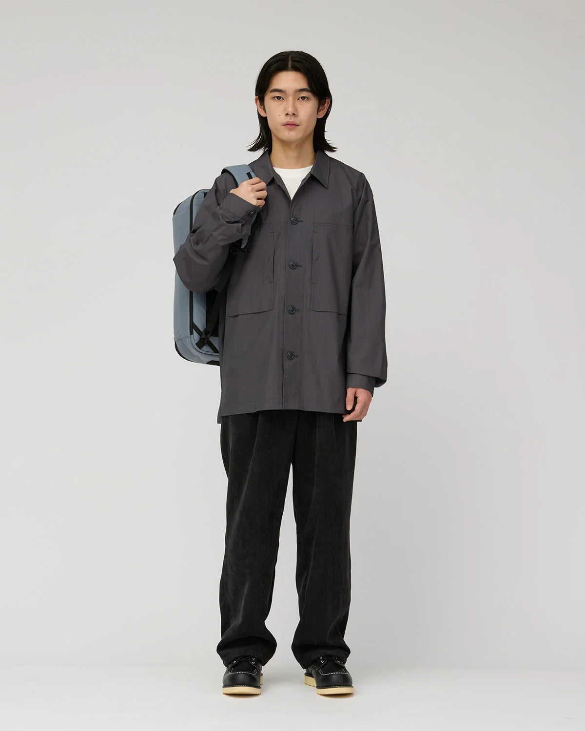 Camicia Snow Peak Charcoal da Uomo cotton ripstop