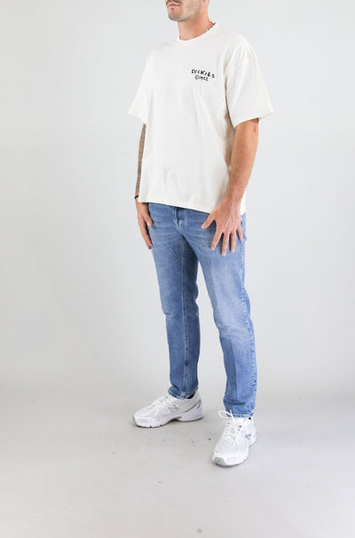T-Shirt Dickies Egret da Uomo dk0a87qocc481