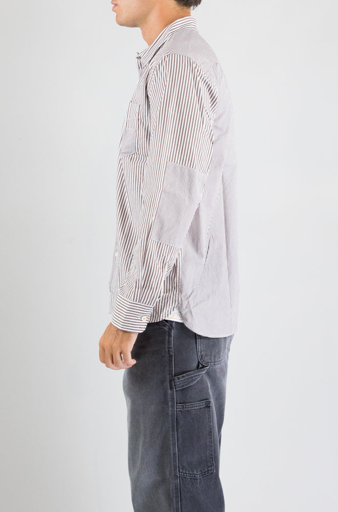 Camicia Universal Work Brown da Uomo 35558 queens cotton patched