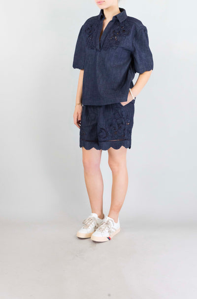 Top Scarlett Poppies Denim Blue da Donna sahira