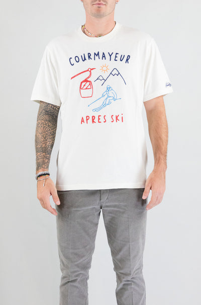 T-Shirt Mc2 Saint Barth 00932i Sb Ski Lift da Uomo arnott warm