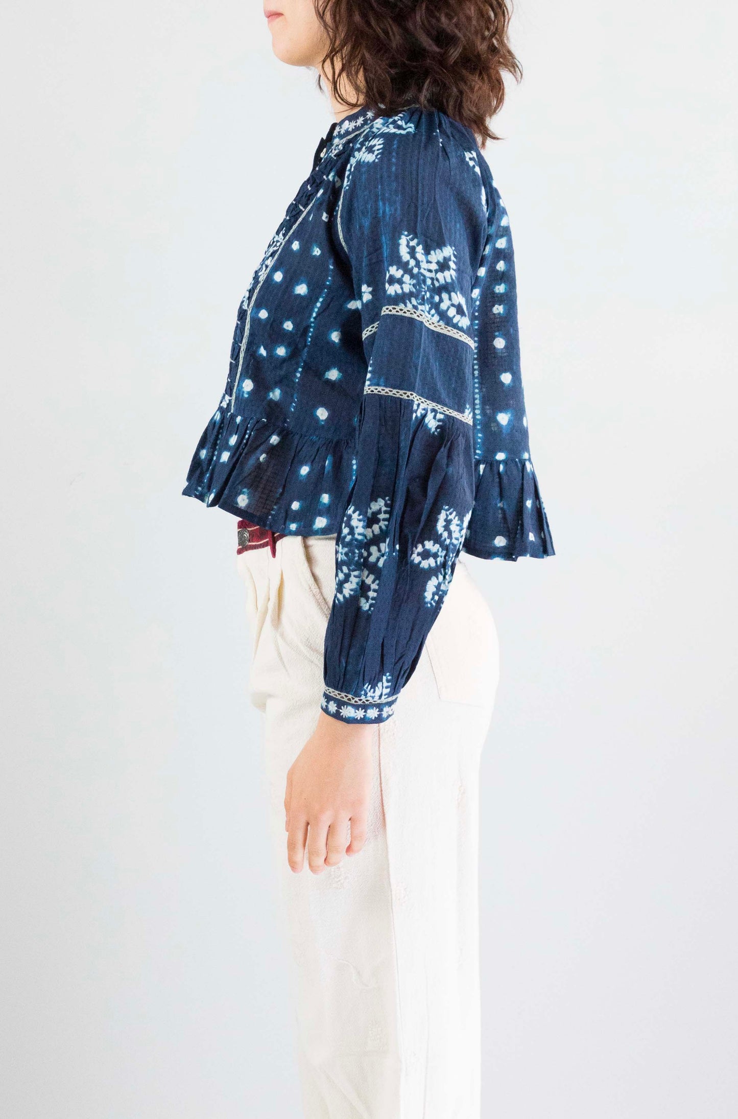 Camicia Maison Hotel Ocean Ink da Donna shibori dreams sora