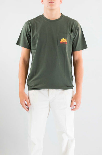 T-Shirt Sundek Dk Green da Uomo m028tej7800