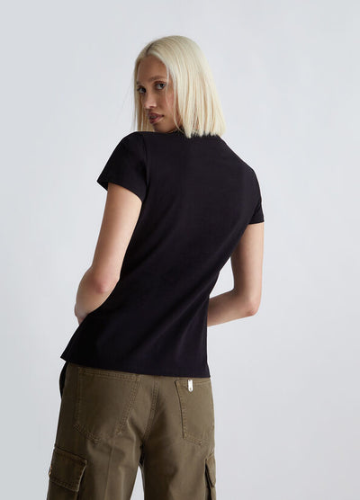 T-Shirt Liu Jo Nero da Donna WF3080JS923