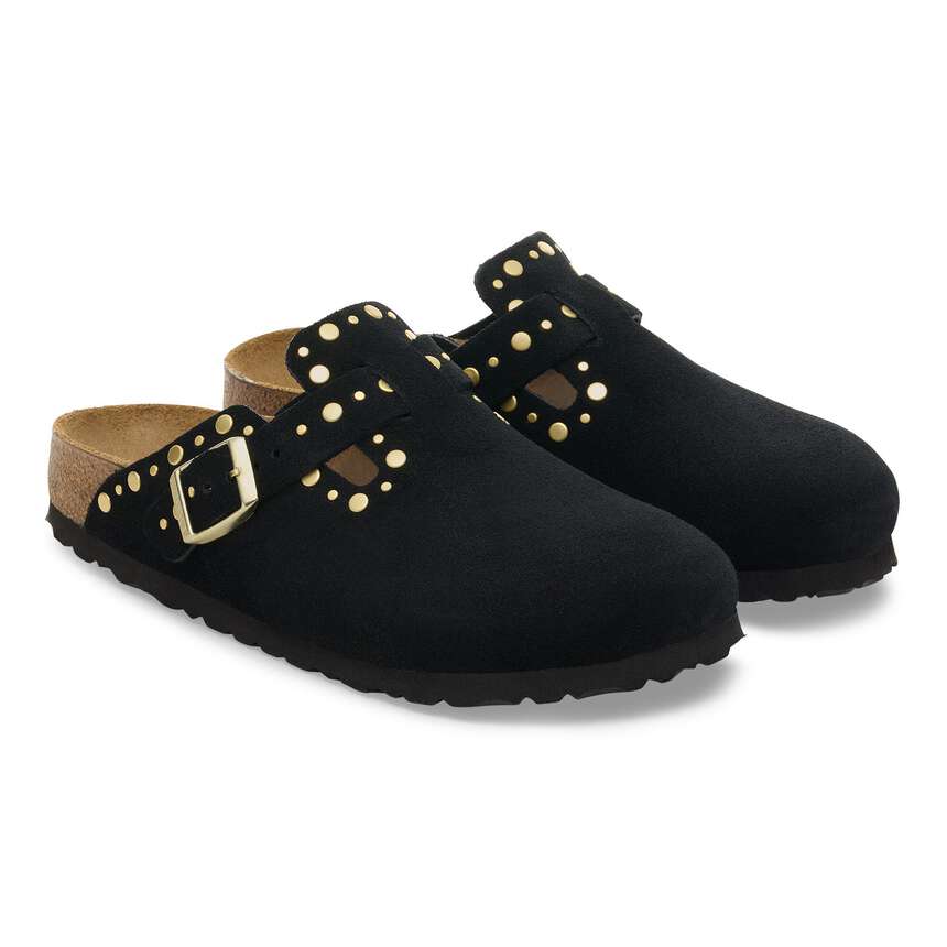 Scarpa Birkenstock Nero da Uomo 1030491 boston rivet