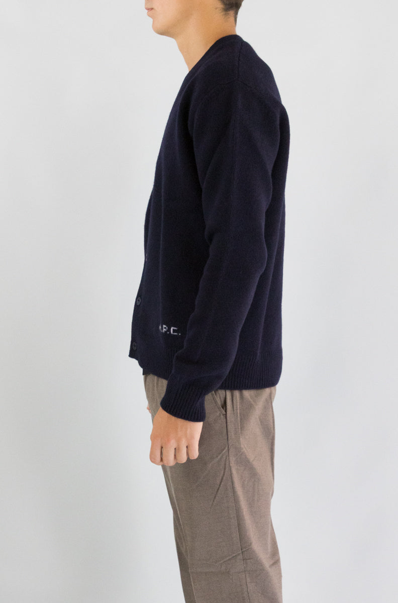 Maglia Apc Dark Navy da Uomo woasw h23491 edmond