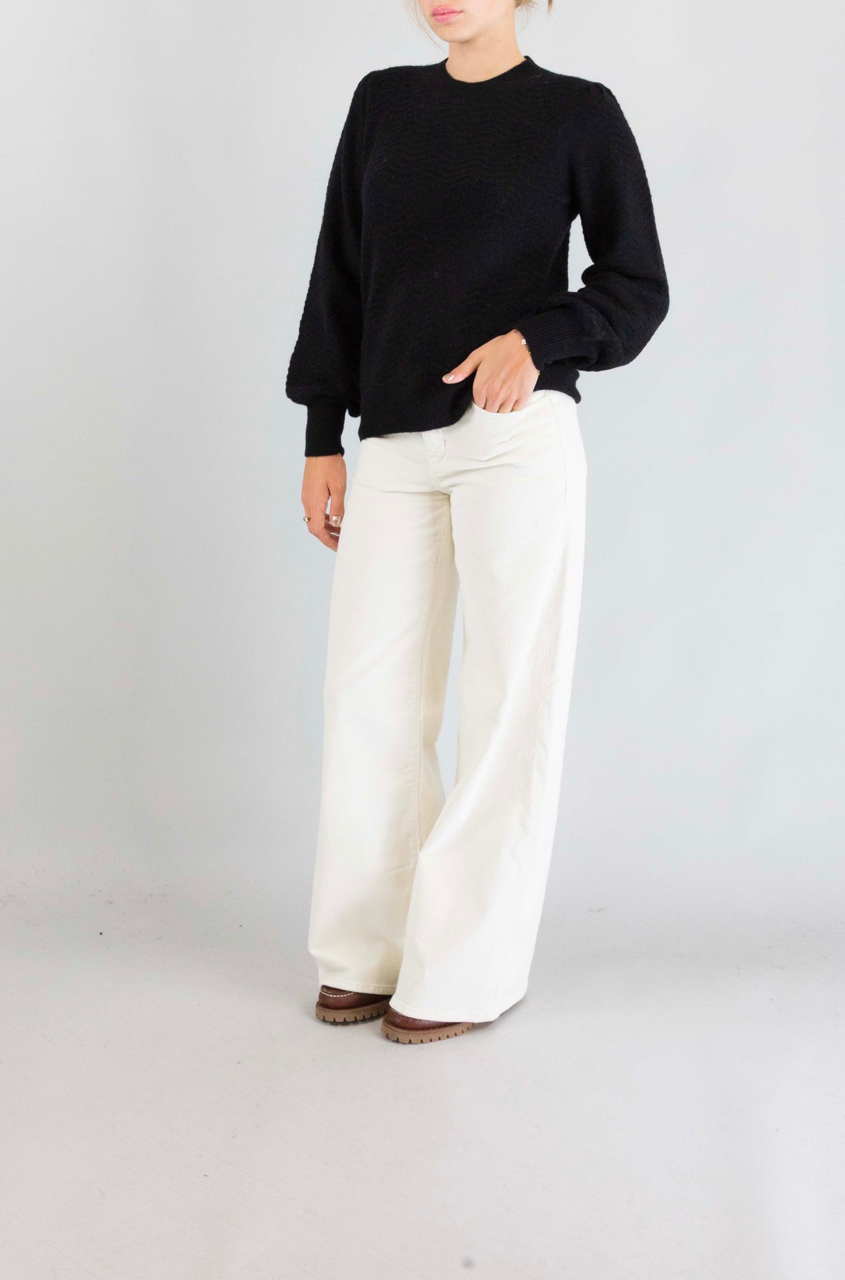 Maglia Mc2 Saint Barth Black da Donna marianne wave soft