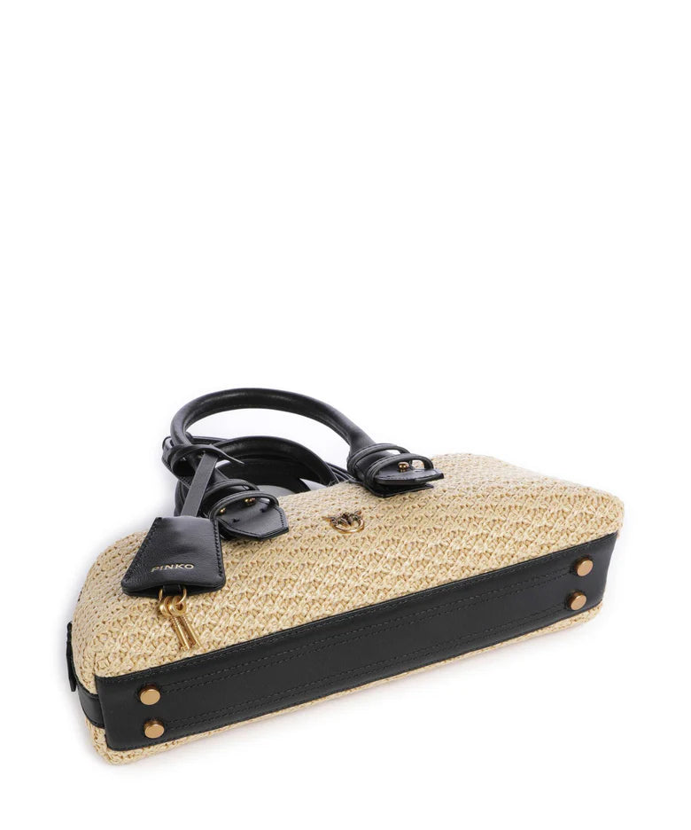 Borsa Pinko C24q da Donna bowling horizontal big rafia vitello seta