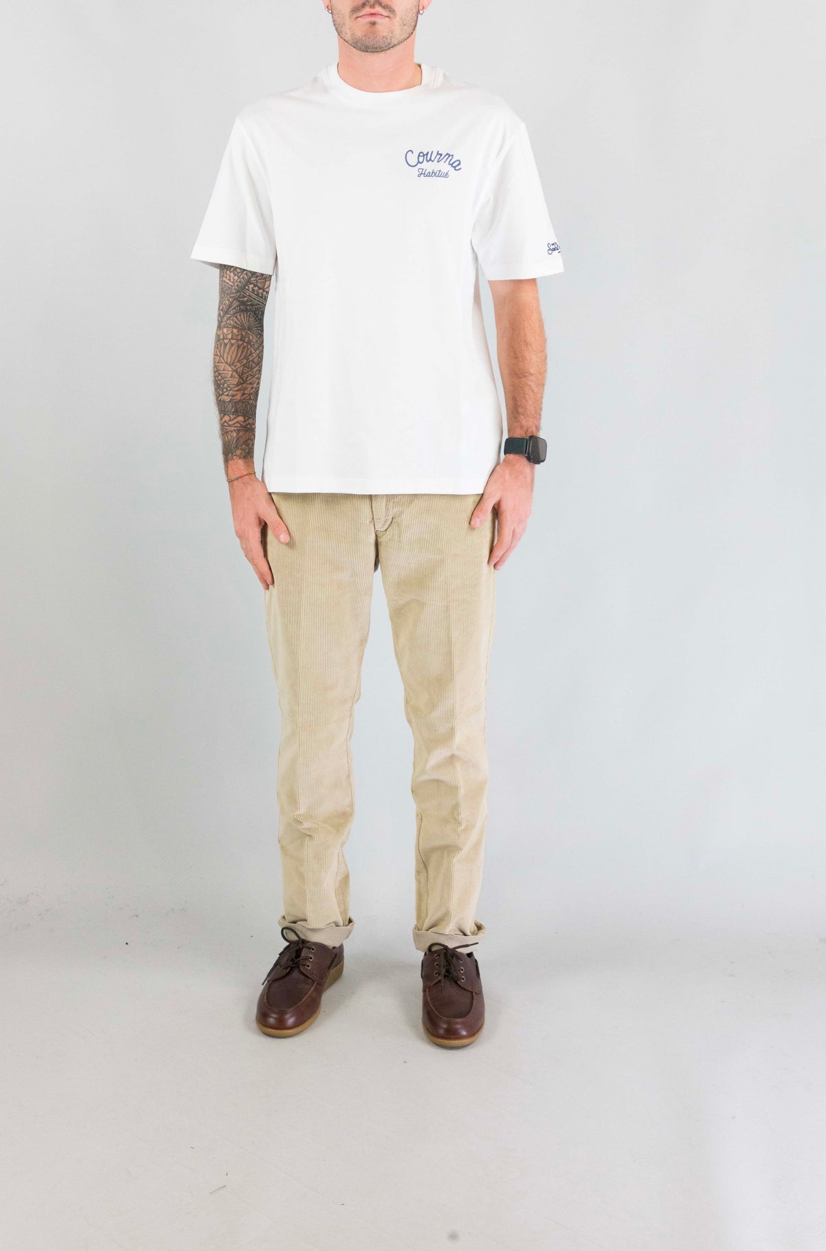 T-Shirt Mc2 Saint Barth 01295m Courma Mono da Uomo johnny raw