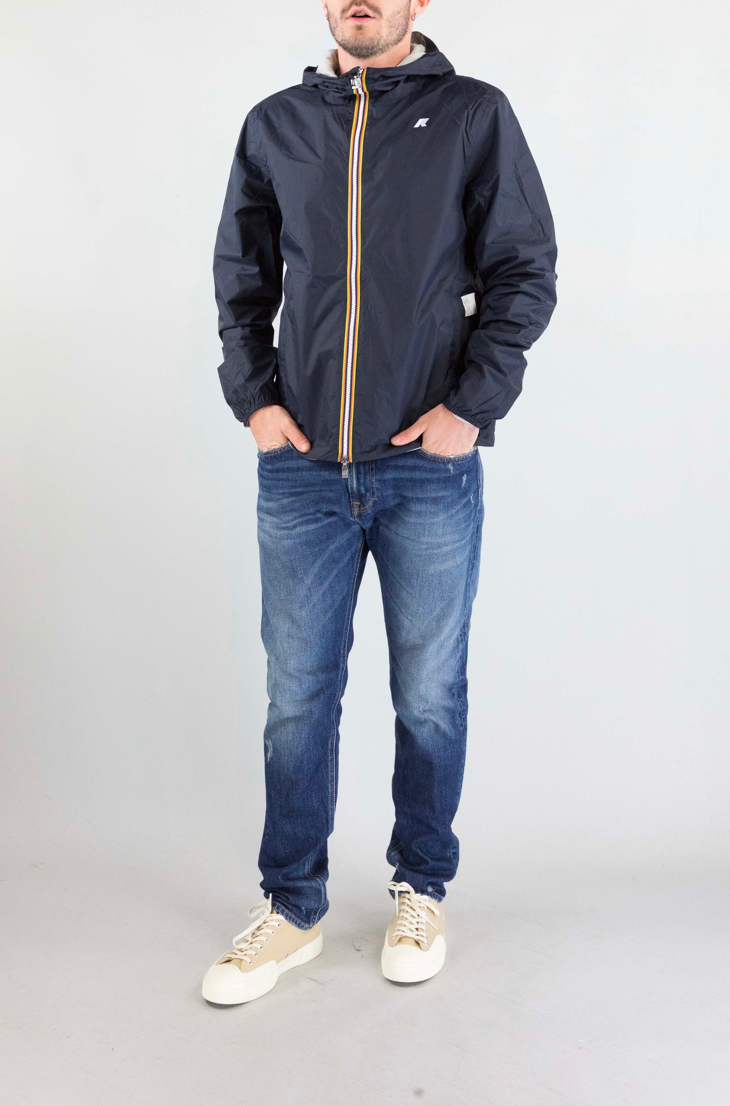 Giubbotto Kway B1a Blue Depth Beige Lt da Uomo k2124ew jake plus