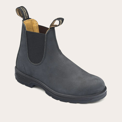 Scarpa Blundstone Rustic Black Leather da Uomo 587