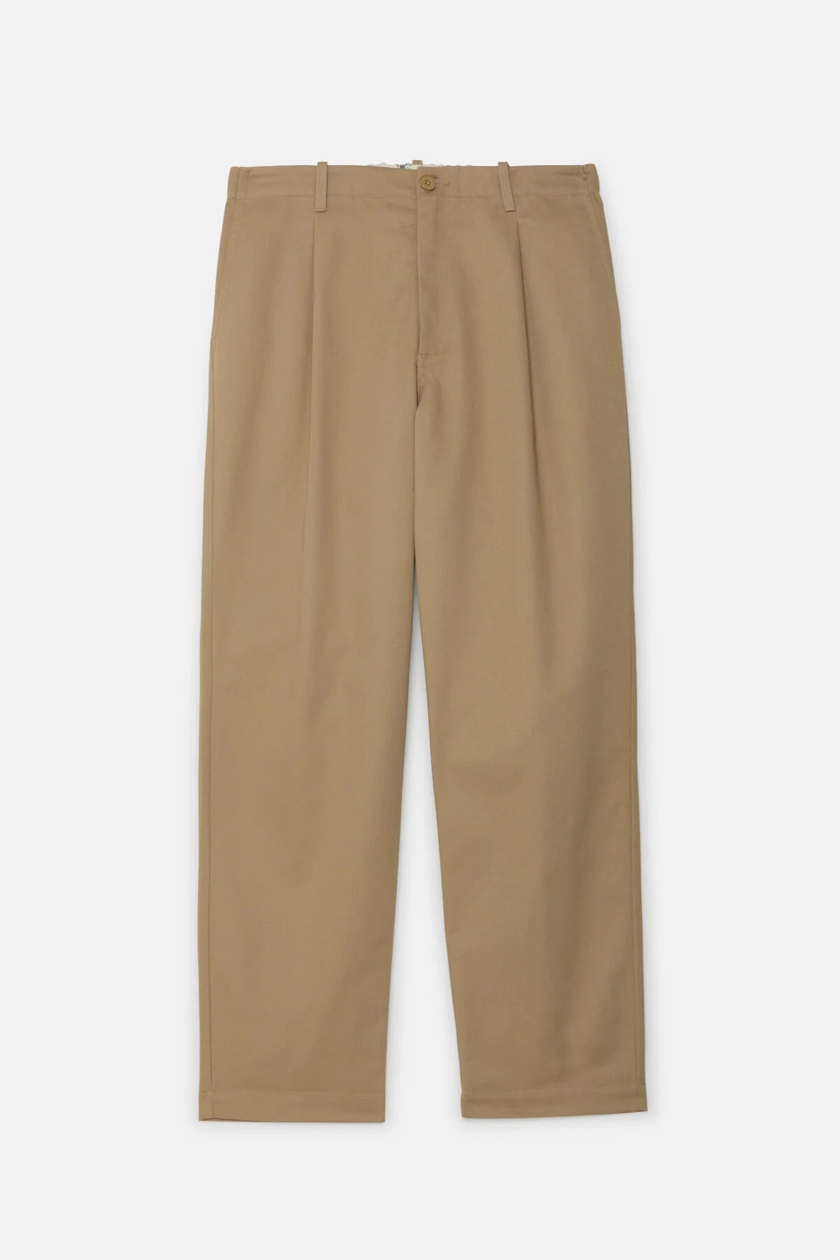 Pantalone Universal Overall C Beige da Uomo ptf05 twill tuck tapered