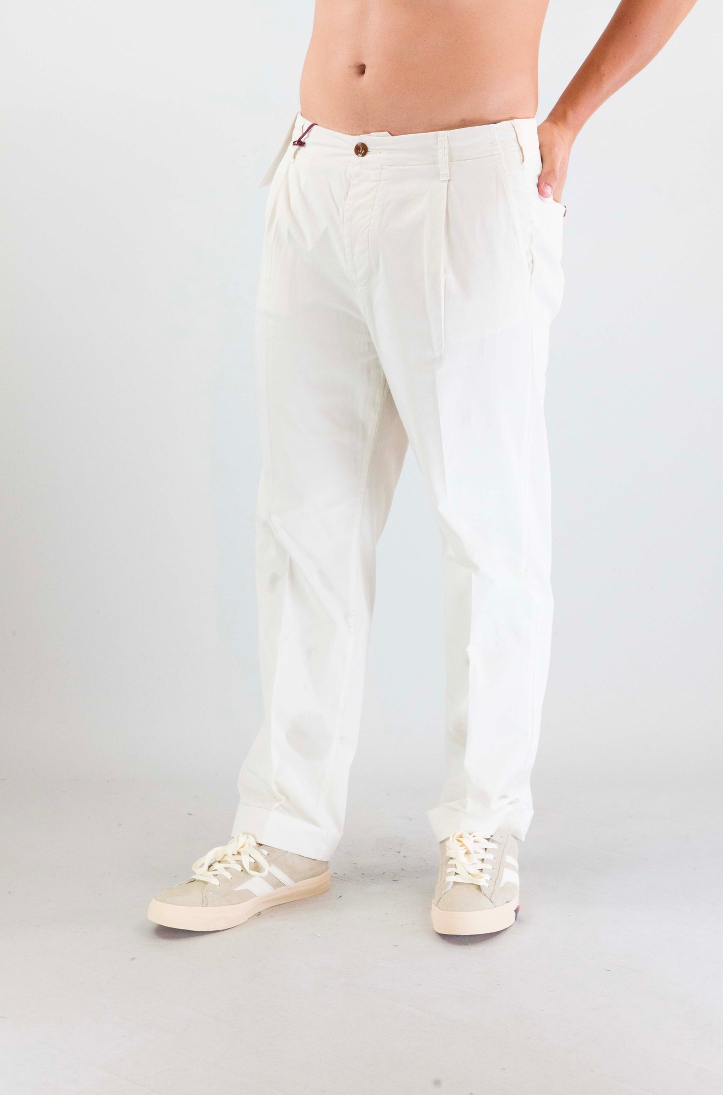 Pantalone Tela Cruda White Raw da Uomo tnpt0002 co0519