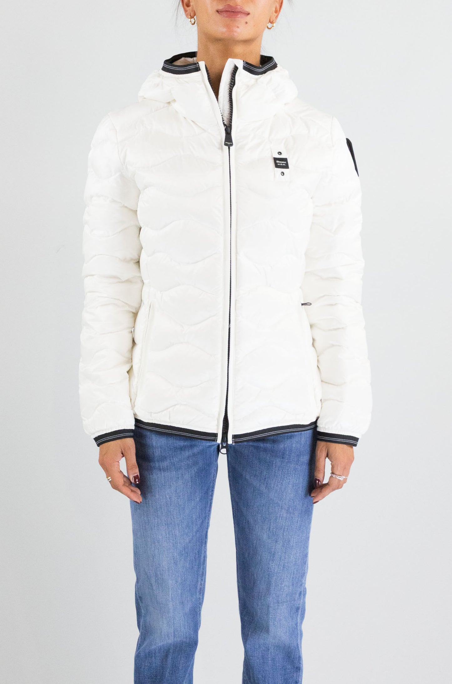 Giubbotto Blauer Bianco da Donna 5wbldc03095 006047 camelia