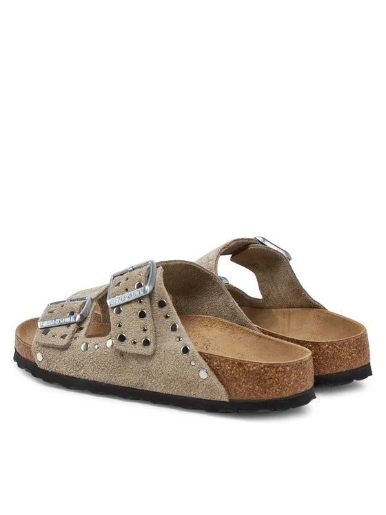 Scarpa Birkenstock Calz M Taupe da Donna 1029390 arizona rivet suede