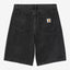 Pantalone Carhartt Wip Black Stone Washed da Uomo i030469 landon short