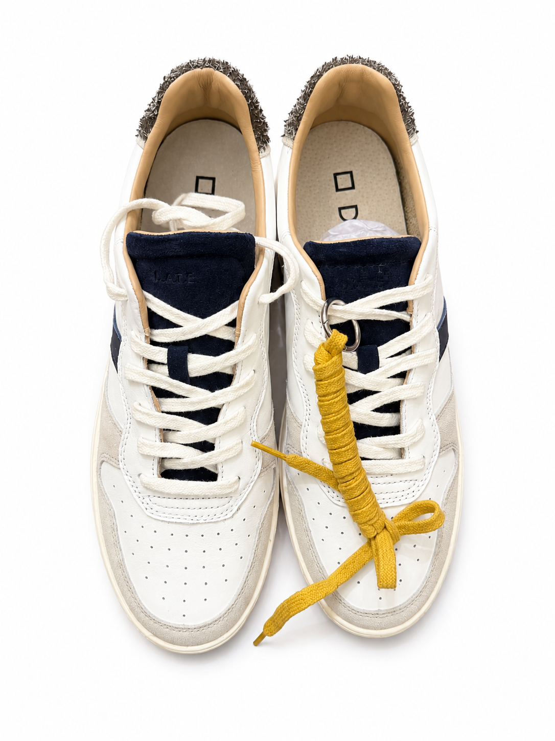 Scarpa Date White Brown da Uomo court 2.0 vintage