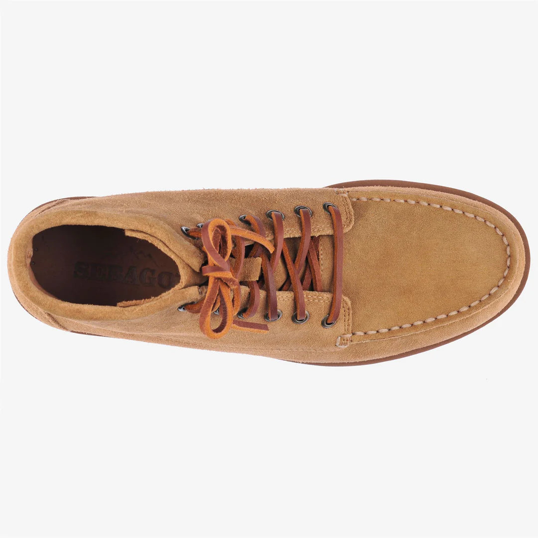 Scarpa Sebago Beige Camel da Donna 76113pw tala mid suede