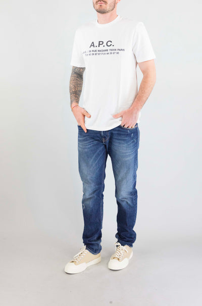 T-Shirt Apc Bianco da Uomo cohbs h26570