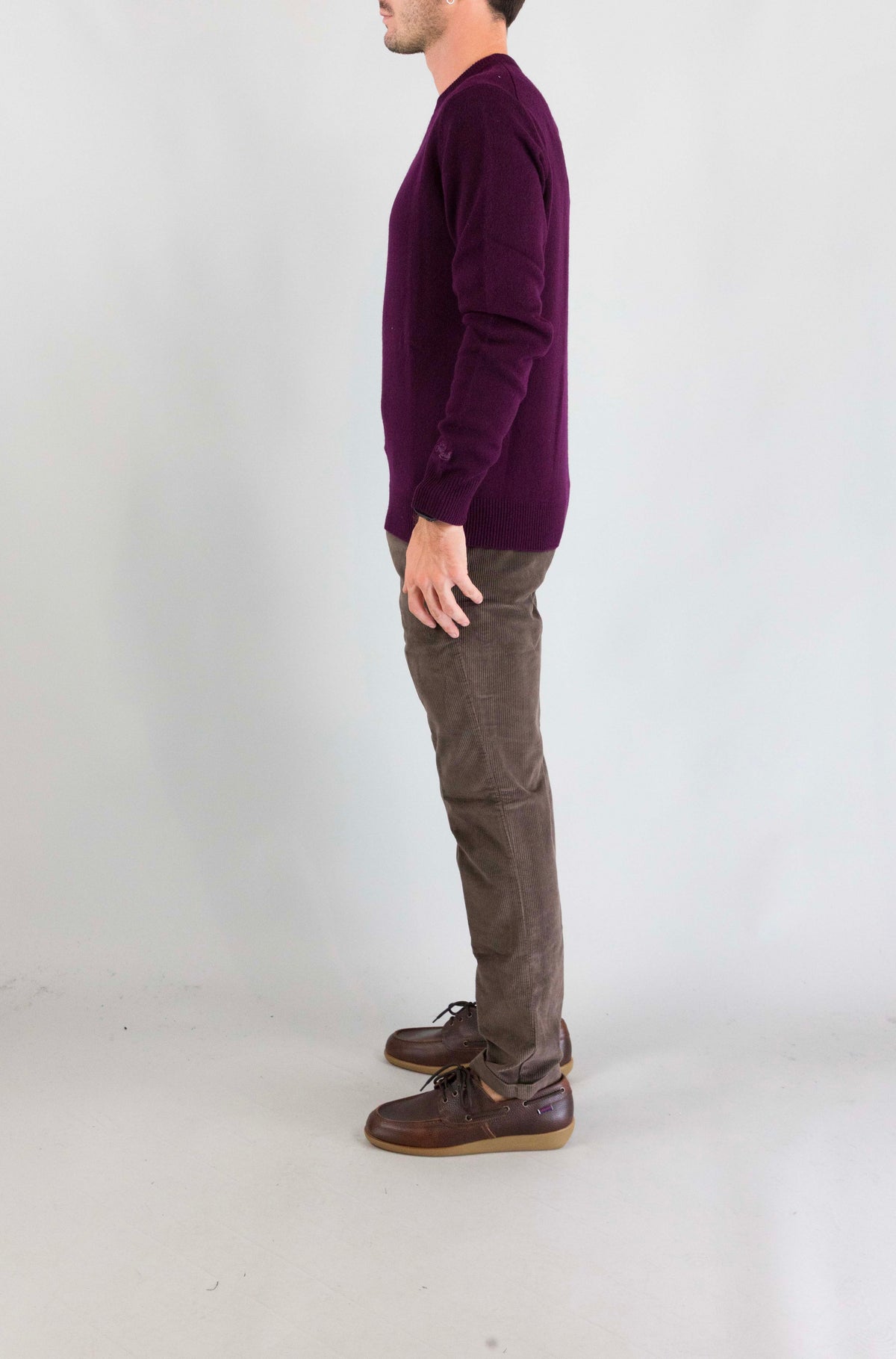 Maglia Mc2 Saint Barth Aubergine da Uomo regent lambswool