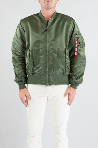 Giubbotto Alpha Industries Sage Green da Uomo f100101 ma-1 heritage