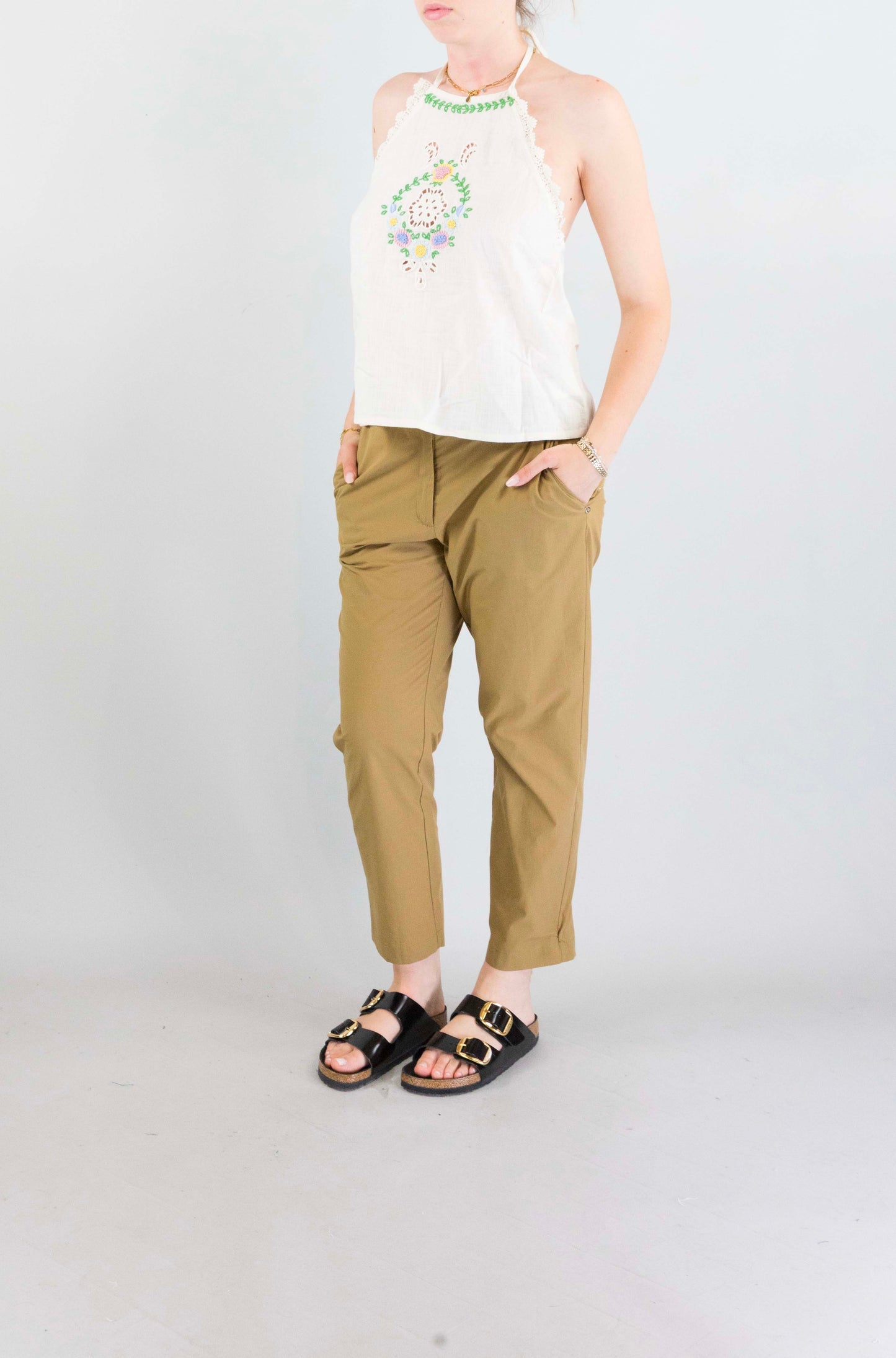 Top Louizon Ecru da Donna raidon