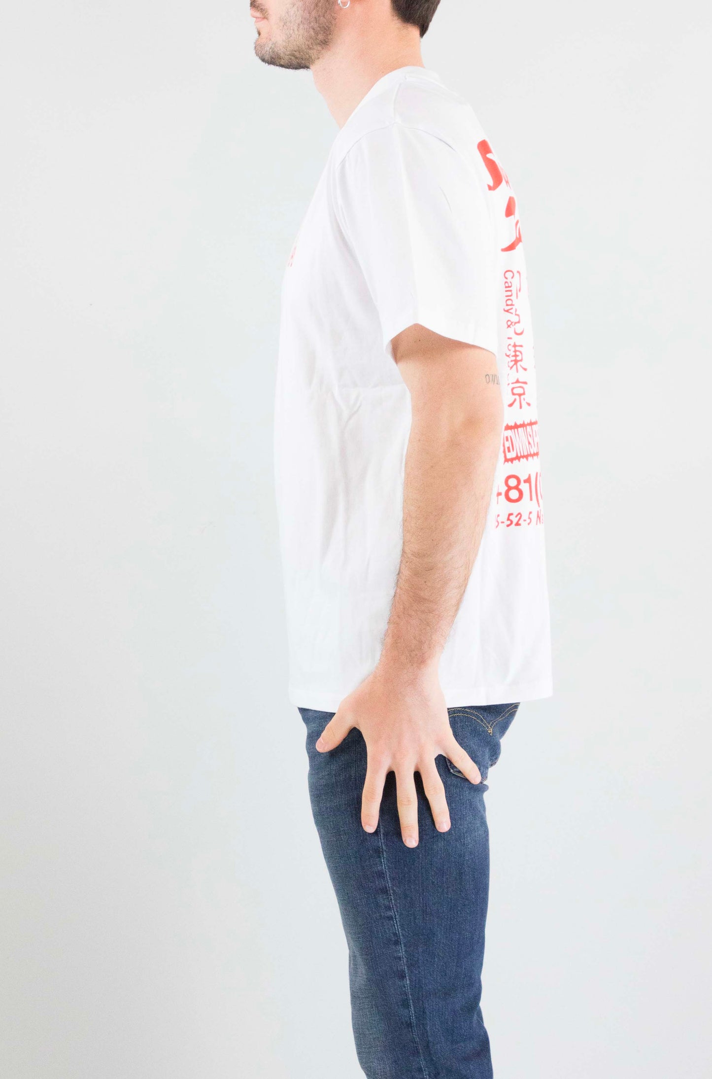 T-Shirt Edwin White da Uomo 2638 sorry tokyo