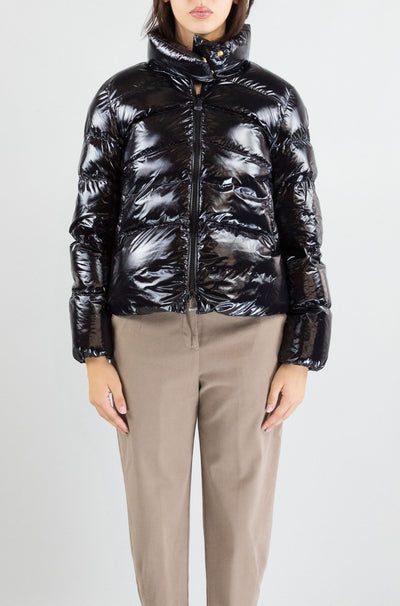 Giubbotto Pinko Nero da Donna mirco caban crystal nylon